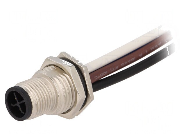 Conector M12 soclu PIN 4 tată S-Power cabluri IP67 12A