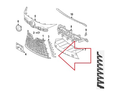 Ornament grila fata LEXUS RX (LA/LH10), 10.2022- fara F-Sport, partea stanga, grunduit, foto