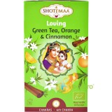 Ceai Verde cu Portocala si Scortisoara Loving Chakras Ecologic/Bio 16dz