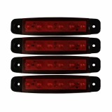 Lampa gabarit cu 6 LED-uri 12/24V set 4buc - Rosu Garage AutoRide
