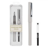 Set Stilou, Model Pastel, 1 Rezervă Cerneală, Culoare Gri, Oem