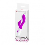 Vibrator Iepuras Pretty Love Pete Violet, 20cm, 30 Vibratii, Silicon, Rezistent la Apa