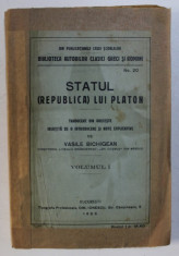 STATUL , REPUBLICA LUI PLATON , VOL I , 1923 foto