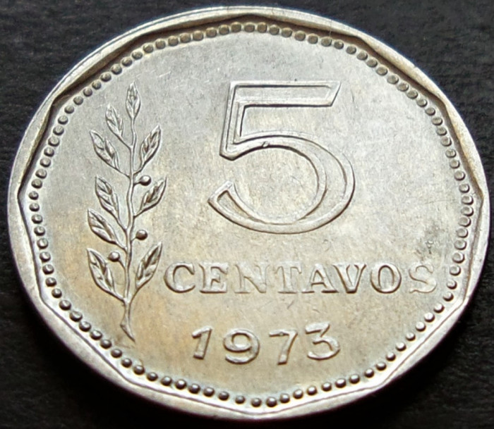 Moneda 5 CENTAVOS - ARGENTINA, anul 1973 * cod 2257