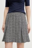 HUGO fustă culoarea negru, mini, drept, 50542649