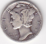 SUA USA 1 DIME 10 Centi 1942, America de Nord, Argint