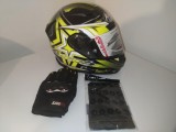Casca moto Airoh yellow GLOSS full face Marimea XL,+MANUSI+CAGULA