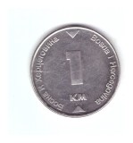 Moneda Bosnia Hertegovina 1 marka/marca convertibila 2009, stare buna, zgariata pe avers, curata