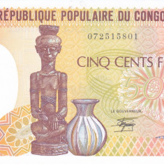 Bancnota Republica Congo 500 Franci 1990 - P8c UNC