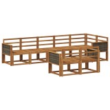 vidaXL Set de canapele de exterior 8 pcs natural Lemn Solid de Acacia 3385305