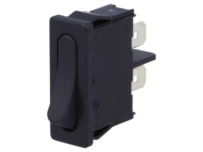Comutator Rocker SPST OFF-ON 6A 250V Negru IP40 foto