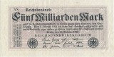 1923 (20 X), 5.000.000.000 mark (P-123b/1) - Germania - stare XF+!