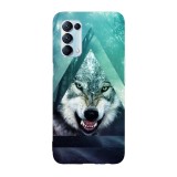 Husa compatibila cu Oppo A73 model Aggressive wolf, Silicon, TPU, Viceversa, Transparent, Carcasa