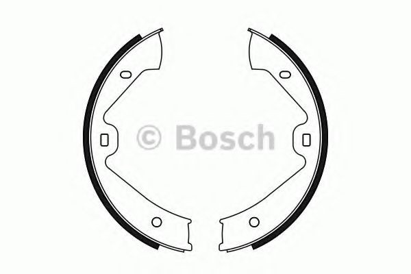 Set saboti frana, frana de mana VW TOUAREG (7P5) (2010 - 2016) BOSCH 0 986 487 755