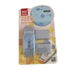 Radiera, Flippy, cu 2 Rezerve, Reglare Pull-Push, din Cauciuc, Albastru