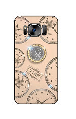 Husa cu pietricele + inel rotativ &#039; Clock &#039; Samsung Galaxy S8 , Roz