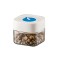 Borcan din sticla de inalta calitate, flippy, capac ermetic, uz casnic, depozitarea condimentelor sau a alimentelor umede si uscate, 500 ml, 10x10x9 c