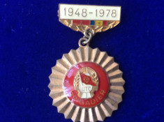 Insigna Romania - UTC - 30 ani de la infiin?are - Brigadier 1948-1978 foto