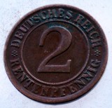 7.749 GERMANIA WEIMAR 2 RENTENPFENNIG 1924 A, Europa, Bronz