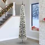vidaXL Brad de Crăciun artificial Verde 270 cm PVC și oțel și plastic 3395054