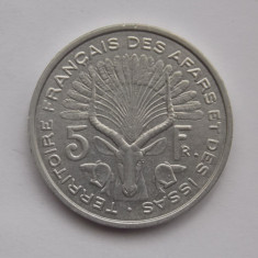 5 FRANCS 1975 TERITORIILE FRANCEZE AFARS ET ISSAS