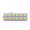 Placa LED SMD 20x60 mm 12V SMD5050 3W lumina alba 240lm inclus adaptoare W5W C5W BA9S CarGuard