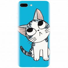 Husa silicon pentru Apple Iphone 7 Plus, Cat Lovely Cartoon