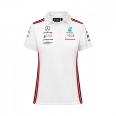 Mercedes AMG Petronas tricou polo de dama official white F1 Team 2023 - L foto