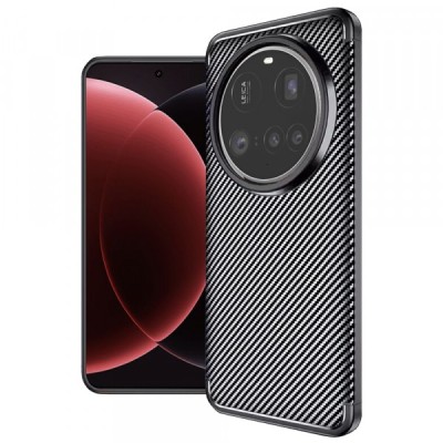Husa pentru Xiaomi 15 Ultra, Techsuit, CarbonFiber, Neagra foto