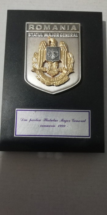 QW11 9 - Placheta - tematica militara - Statul major general - Armata romana