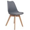 Scaun Celia - cadru lemn fag - imitatie piele - Celia alb