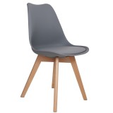 Scaun Celia - cadru lemn fag - imitatie piele - Celia rosu