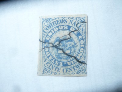 Timbru 20C Columbia 1868 - Emblema , stampilat foto