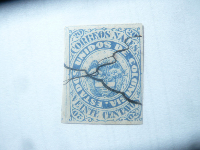Timbru 20C Columbia 1868 - Emblema , stampilat