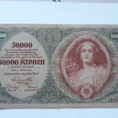 50000 kronen austria 1922 fara stea in fata seriei