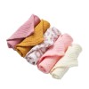 Set 5 Prosoape Muselina Bebelusi REDQUIT, 23x23cm, Bumbac, Roz, Fete