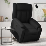 VidaXL Fotoliu rabatabil electric cu ridicare, negru, piele ecologică 3205278