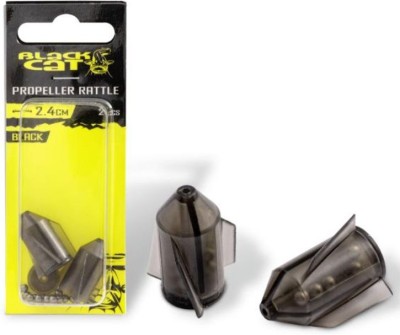 Black Cat Propeller Rattle Rotates Catfish Accessories, Black, 3cm, 2buc/pac foto