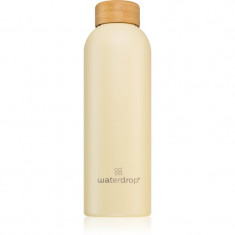 Waterdrop Thermo Steel sticlă inoxidabilă pentru apă culoare Pastel Yellow Matt 600 ml