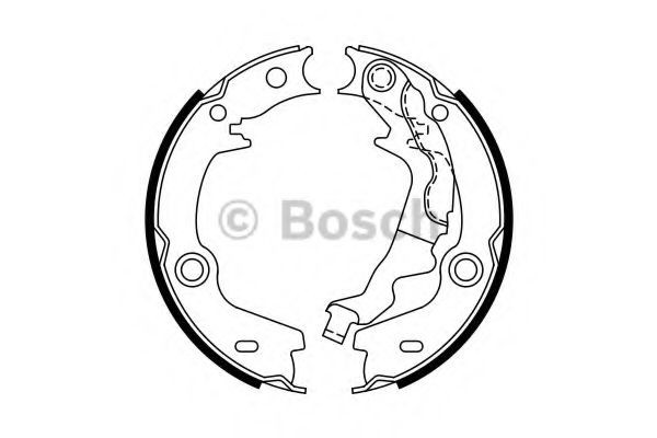 Set saboti frana, frana de mana KIA RIO II limuzina (JB) (2005 - 2016) BOSCH 0 986 487 761