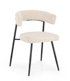 Cumpara ieftin Set 4 scaune negru ivoire Amaia 59x53x80h