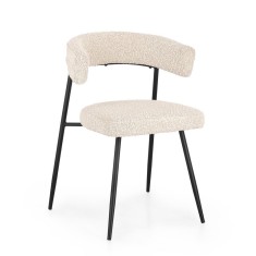 Set 4 scaune negru ivoire Amaia 59x53x80h