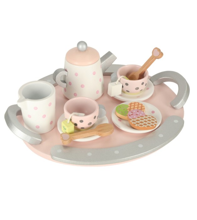 Set Lulilo din lemn pentru servirea ceaiului și cafelei
