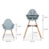 Scaun de masa reglabil in inaltime Childhome Evolu 2 NaturalMenta