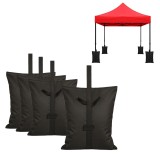 Garden gazebo re&icirc;ncărcabilă greutate piedestal 4 bucăți negru