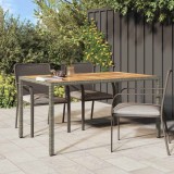 VidaXL Masă de dining pentru grădină Gri 150x90x75 cm Poliratan