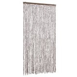 Cumpara ieftin Perdea pentru insecte, gri taupe si alb, 100x230 cm, chenille
