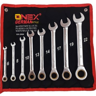 Chei fixe, inelare cu clichet, 6 - 22 mm, chrome-vanadium, Onex foto