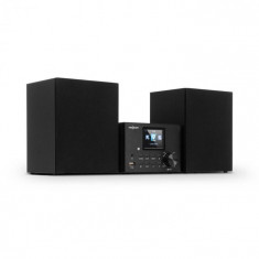 OneConcept Streamo, sistem stereo, radio internet, WLAN, DAB +, FM, CD player, BT, negru foto