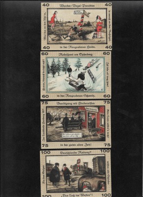 Rar! Set Notgeld 40 + 60 + 75 + 100 pf Neugraben Hausbruch foto